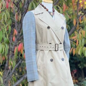 HOUNDSTOOTH/plaid trench coat|small